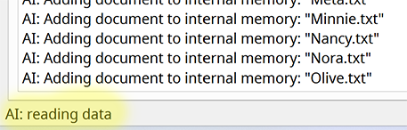AI: reading message