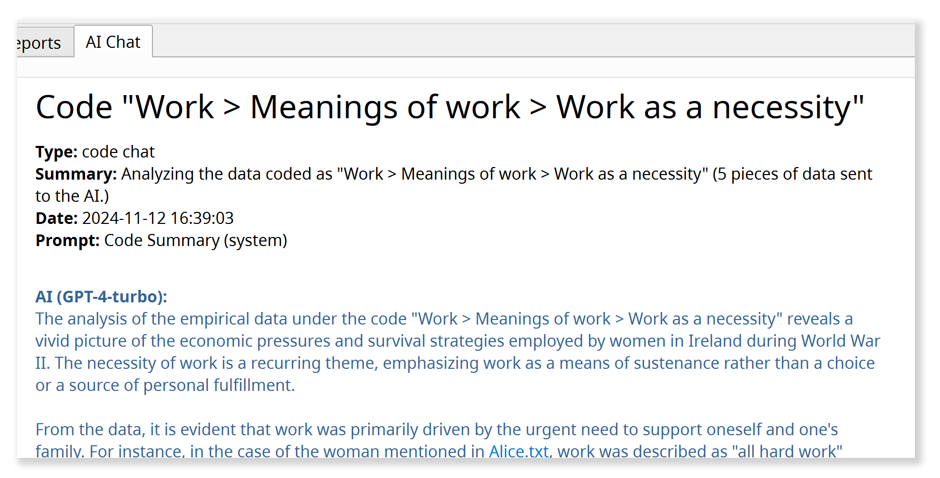 Screenshot code analysis chat