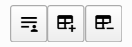 Buttons to save, load and delete table filters